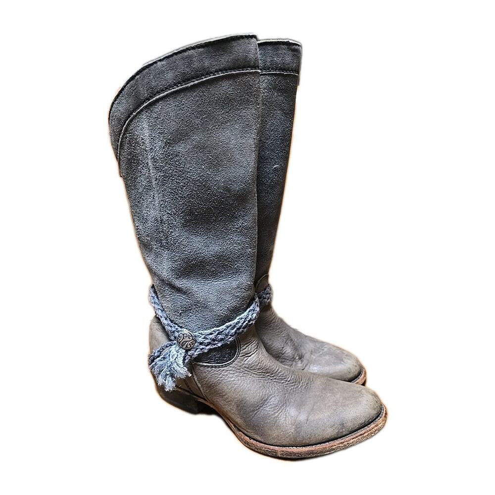 Corral Indie Spirit Hazel Brown Leather Distressed Western Boots Womans Size 6.5